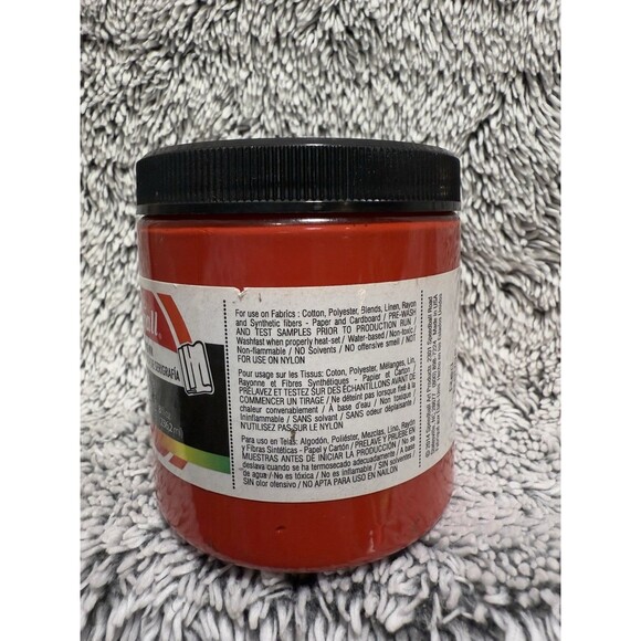Speedball Fabric Screen Printing Ink 8oz-LOT OF 4 Black White Red Blue SEALED - Picture 5 of 14